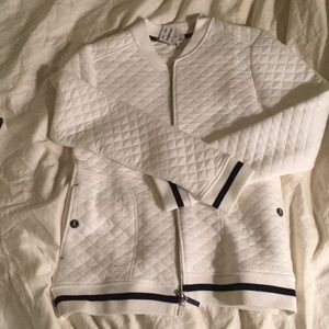 NWT Barbour Newquay quilted white bomber w USA 4